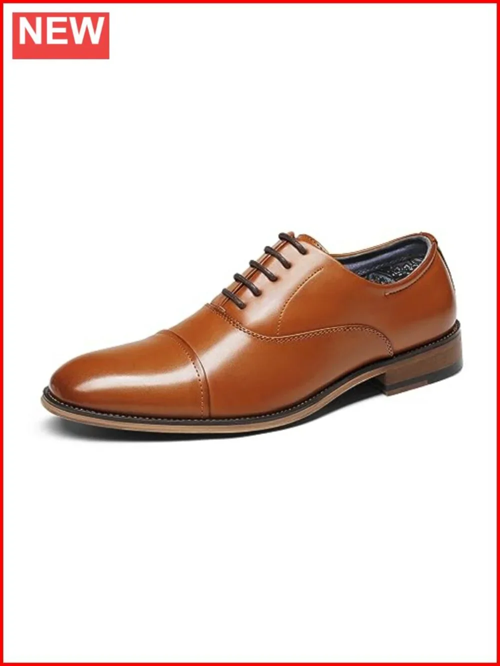 Men's Cap-Toe Lace Up Formal Dress Shoes Oxfords PU Leather